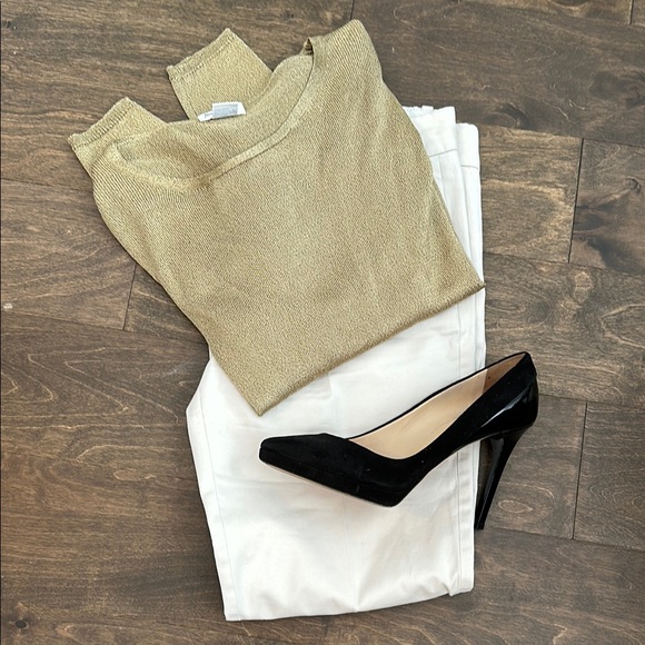 Neiman Marcus Gold Crew Neck Sweater - Picture 4 of 4